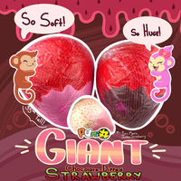 Puni Maru Super Humongous Classic Fraise Plongée Dans Squishy Licence Jouet à la hausse lente 35cm