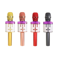 Q136 LED Microphone de karaoké portable sans fil Bluetooth HIFI Haut-parleur KTV Player Mic Party