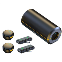 Q18 2-to-2 Wireless Magnetic Lavalier Microphone with Charging Case Type-C iP Dual Receiver 30M Transmission Intelligent