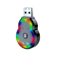 Q2 USB bluetooth 5.3 Audio Transceiver HiFi Sound Hands-free Call Colorful Atmosphere 3.5mm Aux Wireless bluetooth Trans