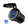 QC3.0 Dual USB Car Charger LED Voltage Display Quick Charger with Switch Button LED Voltage Display for 12V/24V Cars Boa