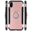 QII pour iPhone X/6 étui pur avec support de bague étui de protection antichoc en silicone couverture arrière