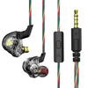 QKZ DMX Multi Couleurs Écouteurs intra-auriculaires dynamiques entièrement transparents Moniteur découteurs filaire