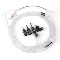 QKZ Q7 MAX Earphones Upgraded Oxygen-free Copper Silver-Plated Cable MMCX/S-Type 2Pin QDC To 2.5/3.5/4.4mm Type-C Replac