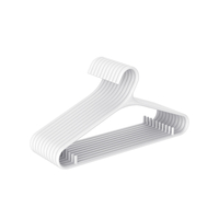 QUANGE 10pcs cintre en tissu cintres en plastique sans trace avec petit crochet de