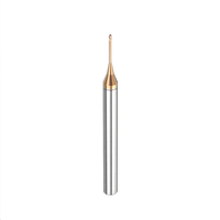 R0.4 2 flûtes boule nez long cou fraise HRC60 CNC fraise en bout à encoche profonde