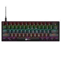 R8 61-keys RGB Wired Mechanical Gaming Keyboard Two-color Injection Keycaps Blue Switch Ergonomics Type-C 60% Layout E-s