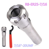 R8-ER25-7 / 16 Porte-mandrins Collet Extension de la tige droite ER25 Clé CNC Arbor