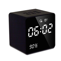Radio-réveil Bluetooth FM avec chargement par le haut-parleur sans fil miroir bas USB