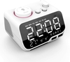 Radio-réveil Uplift Haut-parleur Bluetooth Batterie Horloge de secours avec gradateur Radio FM Snooze 2 ports de charge