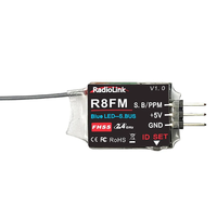 Radiolink R8FM 2.4GHz 8CHSBUS/PPM Micro RC Receiver for Mini FPV Racing Drone Quad Aircraft T8S/T8FB Transmitter
