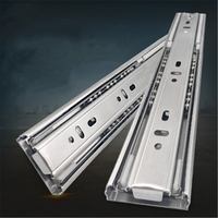 Rail de glissière damortissement de larmoire Rail à trois sections Rail de glissière en acier inoxydable épais