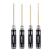 Raitool 4 pièces 1.5 / 2.0 / 2.5 / 3.0mm embouts de tournevis hexagonaux HSS outil de réparation revêtu de titane Sett H