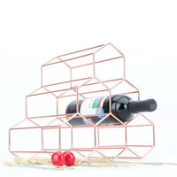 Rangement 6 bouteilles Stand Holder Support de rangement géométrique à tablette hexagonale