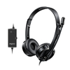 Rapoo H120 casque filaire USB casque son stéréo avec microphone antibruit pour la parole en ligne enseignement appel voc