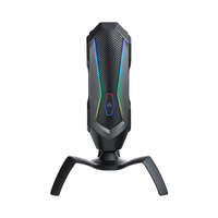 RAPOO VS300 Microphone de jeu rétroéclairé RVB pointant en forme de cœur avec arbre à cardan rotatif à 360 ° pour Mac Wi