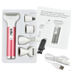 Rasoir électrique 5 en 1 pour femmes Ensemble dépilateur indolore Épilateur USB rechargeable avec 5 accessoires dét
