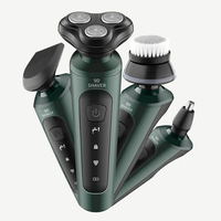 Rasoir électrique multifonctionnel 9D lavable à 3 lames rasoir rotatif USB Rechargeable tondeuse à barbe Machine de rasa