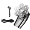 Rasoir électrique multifonctionnel lavable 7 lames rasoir rotatif USB Rechargeable tondeuse à barbe Machine à raser pour