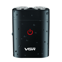 Rasoir électrique portable USB rasoir rechargeable double tête flottante pour hommes,  corps entier lavable
