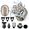 Rasoir électrique rotatif 6 en 1 4D Rasoir à tête chauve rechargeable LED Tondeuse à barbe à affichage