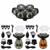 Rasoir électrique multifonctionnel lavable 7 lames rasoir rotatif USB Rechargeable tondeuse à barbe Machine à raser pour