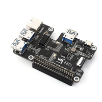 Raspberry Pi 5 PCIe to Gigabit Ethernet and USB 3.2 Gen1 HAT 3xUSB 3.2 Gen1 Gigabit Ethernet Pi5 PCIe HAT Expansion Boar