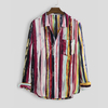 Rayures dautomne multi couleur impression chemises à manches longues