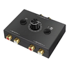 RCA Stereo Audio Bi-Directional Switcher with Mute Button 2X1/1X2 Portable L/R Stereo Audio Switch Splitter