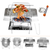 Réchaud de camping pliable portatif dacier inoxydable de gril de barbecue pour le camping extérieur de pique-nique