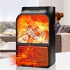 Réchauffeur de flamme 3D 500W Montage mural Cheminée électrique Journal Réchauffeur dair Télécommande AC220V-240V
