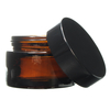Récipient pour bocal de crème de baume de crème de couvercle de bocal de verre ambré brun ambré brun de 30 ml