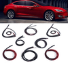 Réduction de bruit antipoussière de bande de cachetage de porte de voiture de 8 PCs pour le modèle de Tesla 3 / S / X