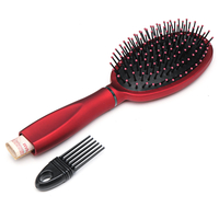 Real Brosse a cheveux,  peigne de cache-ordures,  Safe Diversion Security,  contenant creux creux,  rouge