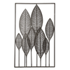 Rectangle Métal Mur Art Suspendu Fer Sculpture Feuille Maison Hôtel Décor 53x84.5cm