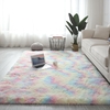 Rectangle multicolore moelleux polyester tapis anti-dérapant tapis de sol tapis maison