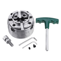 RED ARROW Woodworking 4 Inch 4-Jaw Wood Turning Chuck Thread Wood Lathe Chuck Wood Turning Tool 1 x 8TPI / 1-1/4 x 8TP