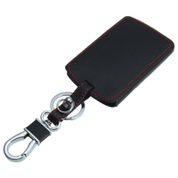 Red Line 4 boutons en cuir voiture couverture cas clé à distance pour Renault