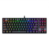 Redragon K552 Clavier de jeu mécanique 87 touches USB filaire étanche remplaçable à chaud NKRO rétroéclairage couleur mi