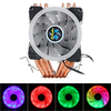 Refroidisseur de processeur LED RGB 6 caloducs 4 broches double ventilateur pour Intel 1156/1155/1151/775 AMD