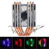 Refroidisseur de processeur RGB LED 6 caloducs 4Pin ventilateur de refroidissement pour Intel 1155/1151/1150/775 AMD