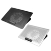 Refroidisseur dordinateur portable en alliage daluminium argent noir vitesse de vent forte réglable pour les j