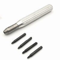 Regarder Crown Tube Insert Remover Opener Holder Montre boîtier + Kit de réparation de 4 lames