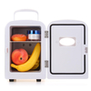 Réfrigérateur portatif blanc de voiture de plus petite voiture de radiateur de vache rouge de lait de 45W 4L