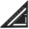 Règle carrée de règle de triangle de 90 ° 45 ° plaque de Triangle doxyde noir de 7 pouces 12 pouces avec le profil