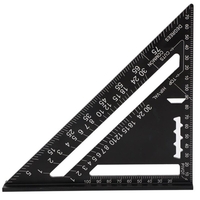 Règle carrée de règle de triangle de 90 ° 45 ° plaque de Triangle doxyde noir de 7 pouces 12 pouces avec le profil