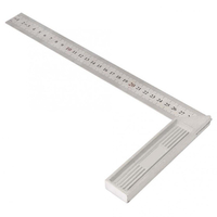 Règle dangle carré en acier inoxydable 300 / 500mm jauge de type L en acier de précision pour ingénieurs bricolage
