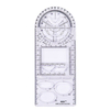 Règle de dessin multifonction Trois Version Art Règle de mathématiques rotative Règle de motif dellipse de géométri