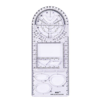 Règle de dessin multifonction Trois Version Art Règle de mathématiques rotative Règle de motif dellipse de géométri
