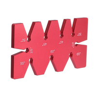 Règle de modèle dangle de jauge dangle en alliage daluminium Drillpro 20-65 pour le travail du bois